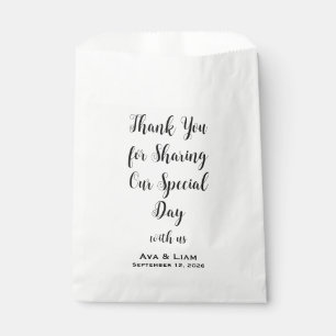 Thank You for Sharing Our Special Day Favor Bag