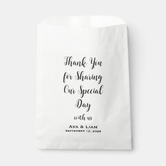 Thank You for Sharing Our Special Day Favor Bag