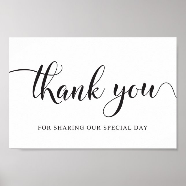 Thank You for Sharing Our Special Day Wedding Sign (Front)