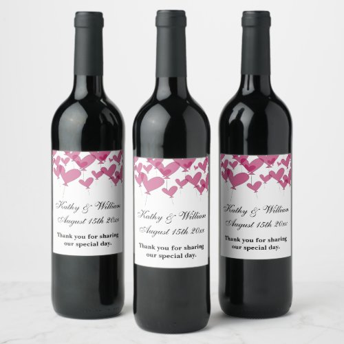 Thank you for sharing our special day wedding wine label