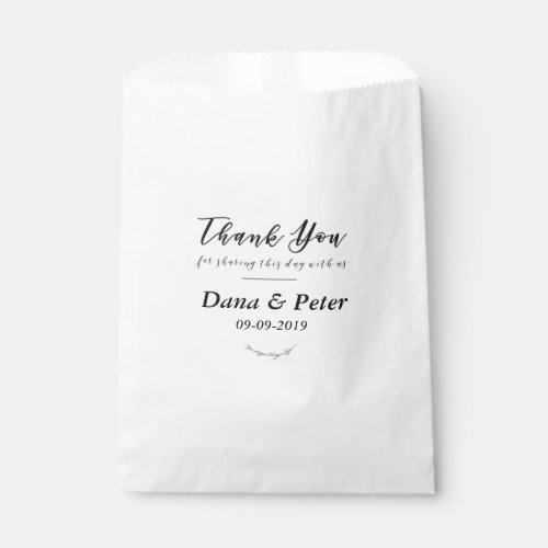 Thank You For Sharing This Day With Us Favor Bag