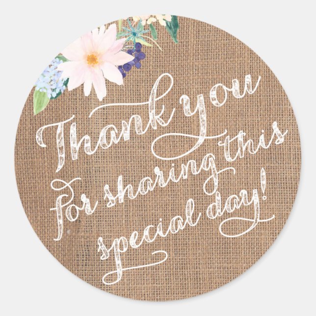 Thank you for sharing this special day stickers (Front)