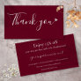 Thank You For Shopping Burgundy Discount Card
