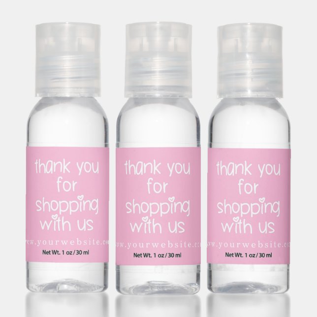 Thank You for Shopping - Custom Business Promo Hand Sanitizer (Set)