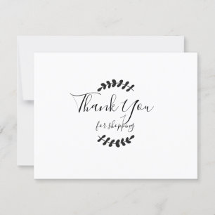Thank You For Shopping Discount Card