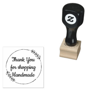 Thank You for shopping Handmade Rubber Stamp