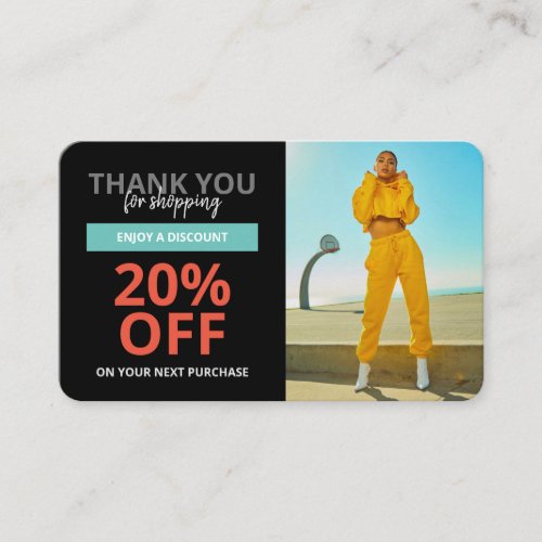 Thank You For Shopping Loyalty Discount Card