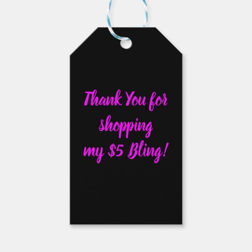 Thank You for Shopping my 5 Bling Gift Tags