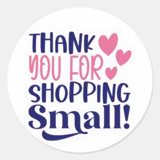Thank You For Shopping Small Classic Round Sticker