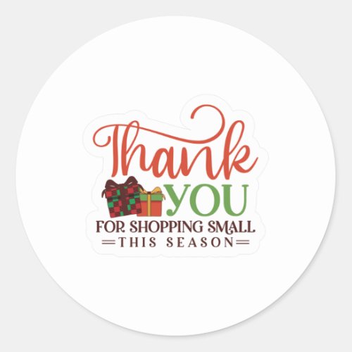 Thank You for Shopping Small Classic Round Sticker