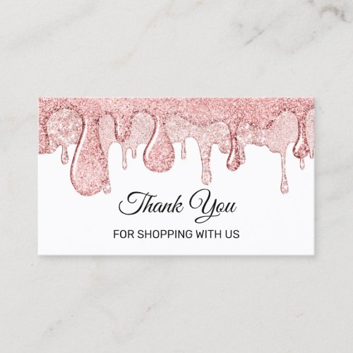 Thank You For Shopping With Us Drips Cosmetics Business Card