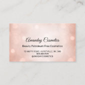 Thank You For Shopping With Us Rose  Drips Business Card (Back)