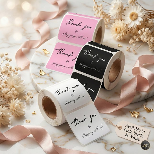 Thank You For Shopping With Us Square Sticker (Creator Uploaded)