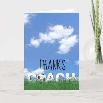 Thank You For Soccer Coach  Card by dryfhout at Zazzle