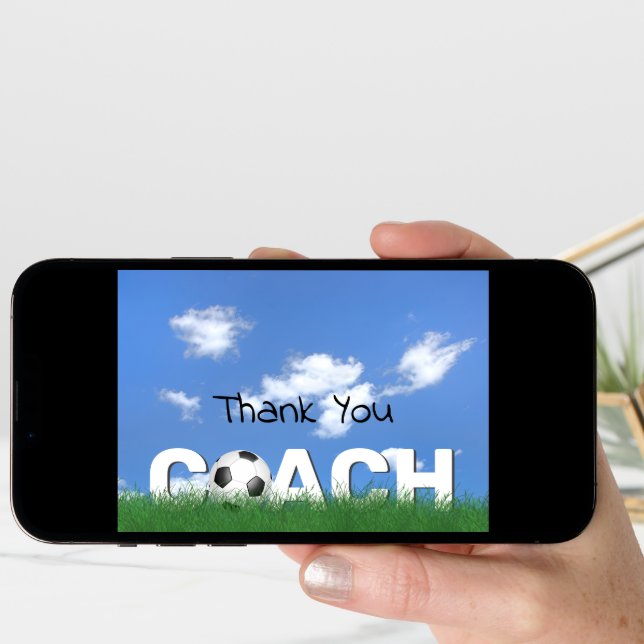 Thank You for Soccer Coach  Card (Front Digital)