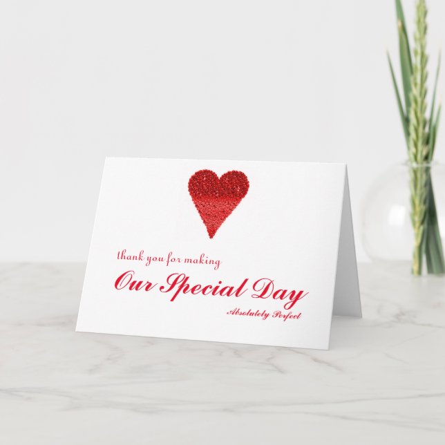 Thank you for special day with Bubbles Heart Card (Front)