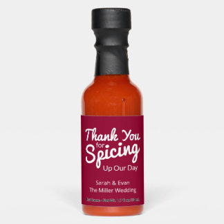 Thank You For Spicing Up Hot Sauce Bottle Favors