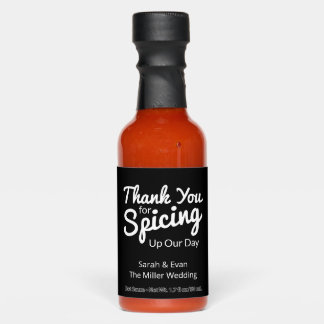 Thank You For Spicing Up Hot Sauce Bottle Favors