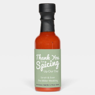 Thank You For Spicing Up Hot Sauce Bottle Favors