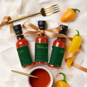 Thank You for spicing up our day Wedding Favor Hot Sauces