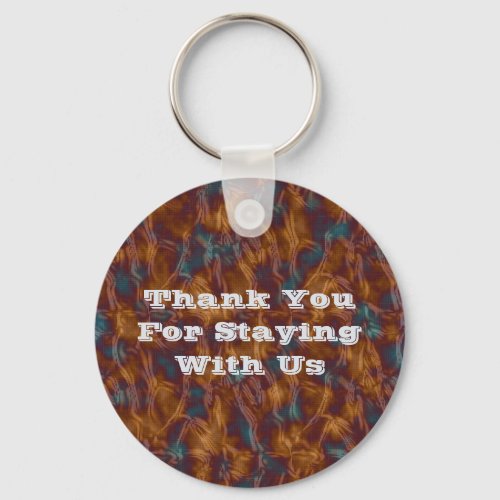 Thank You for Staying Vacation Rental Guest Key Keychain