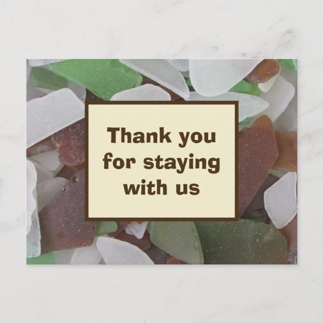 Thank You For Staying With Us Beach House Rental Postcard (Front)