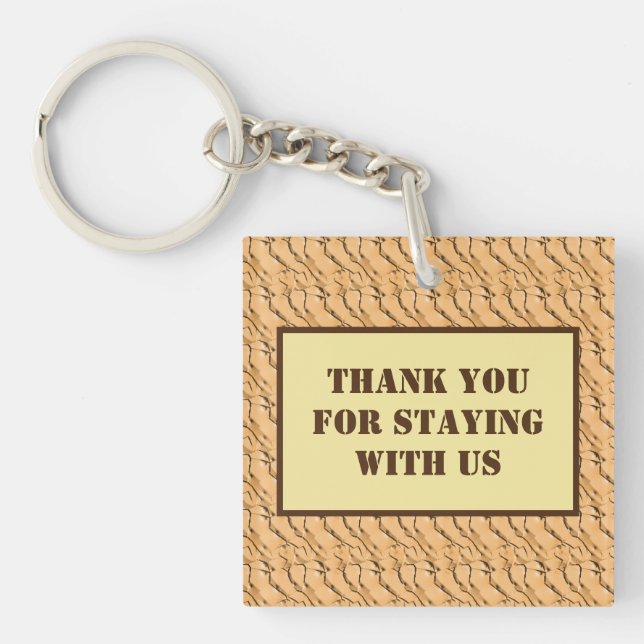 Thank You for Staying with Us Guest Key Keychain (Front)