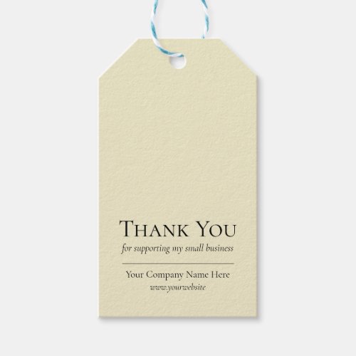 Thank You for supporting my business custom floral Gift Tags