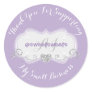 Thank You For Supporting My Business Heart Lavende Classic Round Sticker