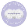Thank You For Supporting My Business Heart Purples Classic Round Sticker
