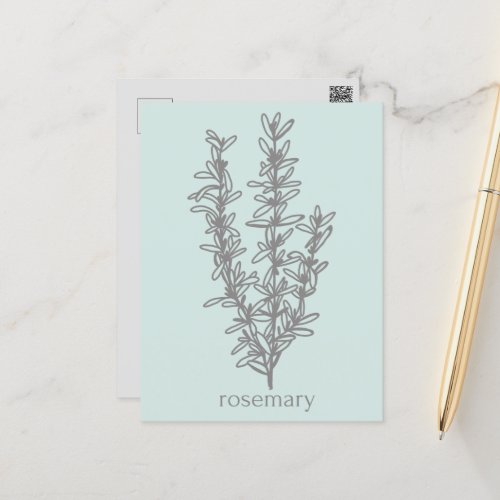 Thank You For Supporting My Business Rosemary Postcard