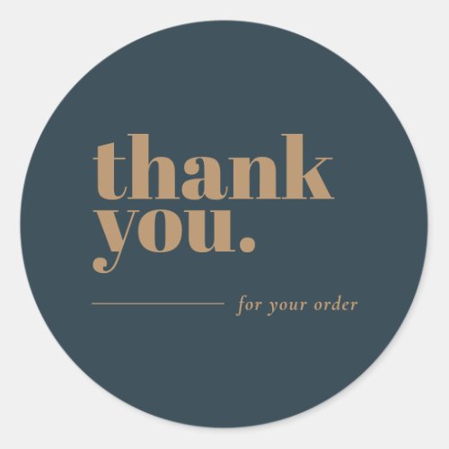 Thank You for Supporting my Business Stickers Blue