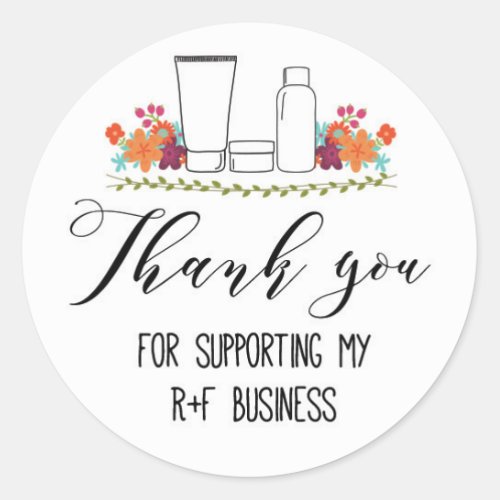 Thank you for supporting my RF business Classic Round Sticker