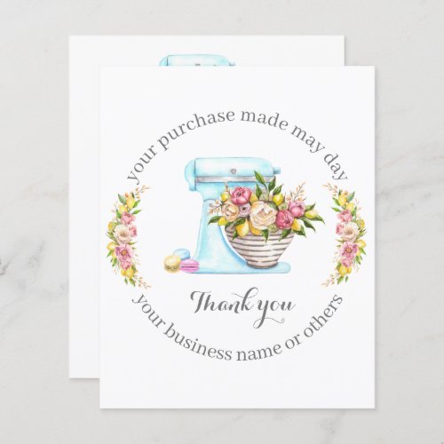 Thank You For Supporting My Small Business Card