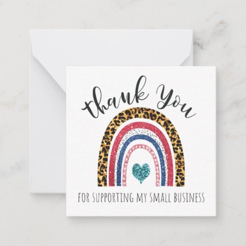 Thank You For Supporting My Small Business Card