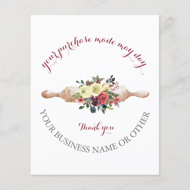 Thank You For Supporting My Small Business Card (Front)