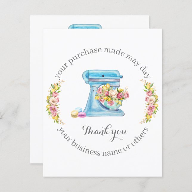 Thank You For Supporting My Small Business Card (Front/Back)