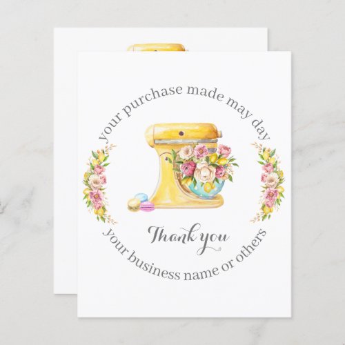 Thank You For Supporting My Small Business Card