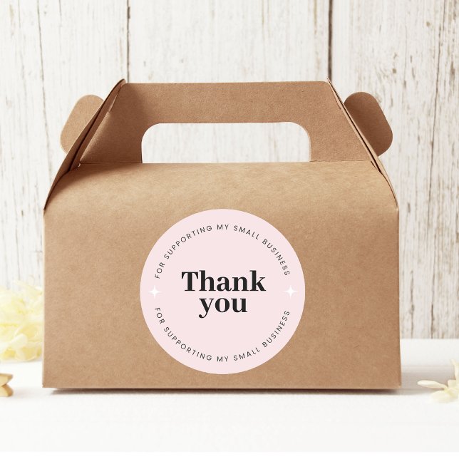 "Thank You for Supporting My Small Business  Classic Round Sticker (Creator Uploaded)