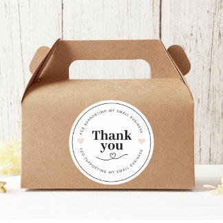"Thank You for Supporting My Small Business Classic Round Sticker