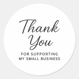 Thank You for Supporting My Small Business Classic Round Sticker