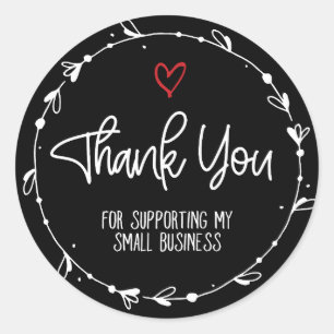 Thank You For Supporting My Small Business Classic Round Sticker