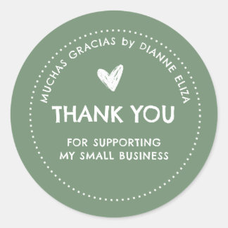 Thank You For Supporting My Small Business Classic Round Sticker