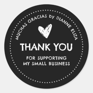 Thank You For Supporting My Small Business Classic Round Sticker