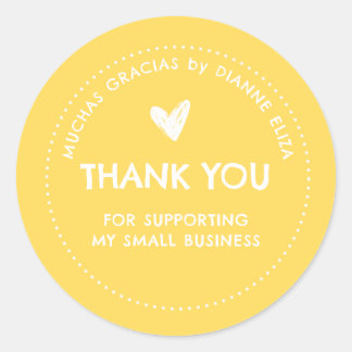 Thank You For Supporting My Small Business Classic Round Sticker
