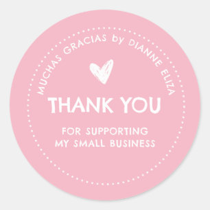 Thank You For Supporting My Small Business Classic Round Sticker