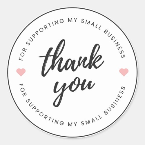 Thank you for Supporting My Small Business Classic Round Sticker