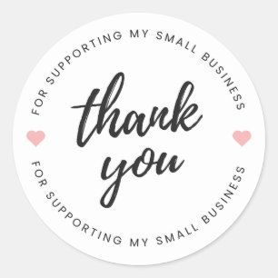 Thank you for Supporting My Small Business Classic Round Sticker