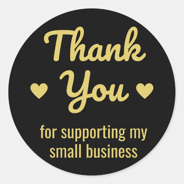 Thank you For Supporting My Small Business Custom Classic Round Sticker ...