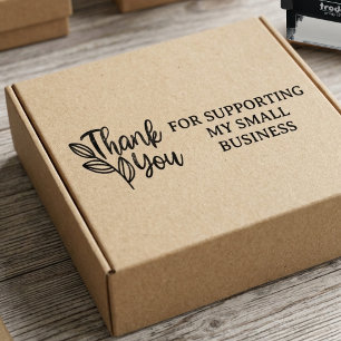 Thank You For Supporting My Small Business Leaf Self-inking Stamp